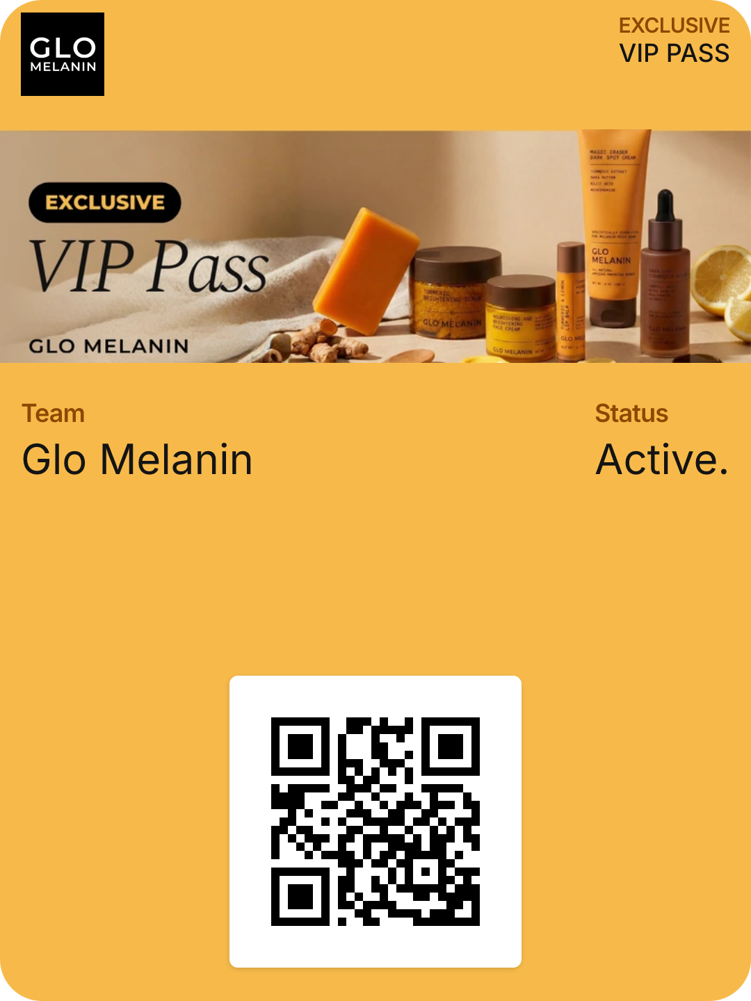 Glo Melanin VIP pass