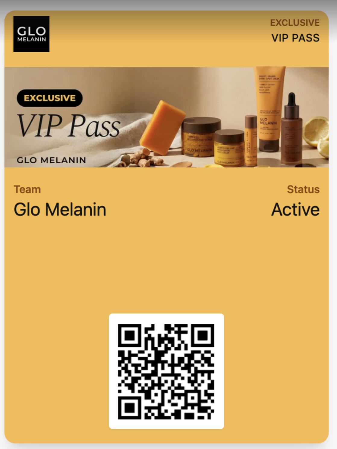 Glo Melanin VIP pass