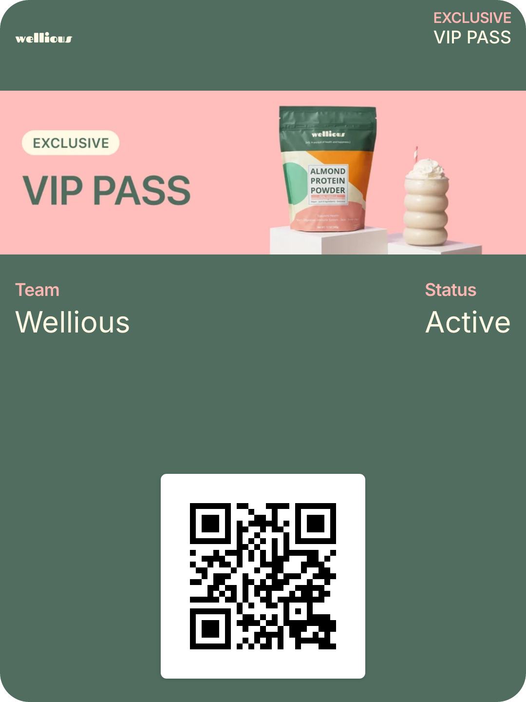 Wellious VIP pass